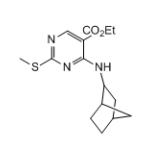 Ethyl 4-((1R,4S)-bicyclo[2.2.1]heptan-2-ylamino)-2-(methylthio)pyrimidine-5-carboxylate