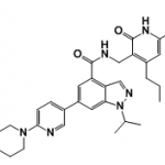 1-isopropyl-N-((6-methyl-2-oxo-4-propyl-1,2-dihydropyridin-3-yl)methyl)-6-(6-(piperazin-1-yl)pyridin-3-yl)-1H-indazole-4-carboxamide