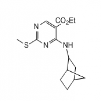 Ethyl 4-((1R,4S)-bicyclo[2.2.1]heptan-2-ylamino)-2-(methylthio)pyrimidine-5-carboxylate