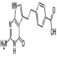 4-[2-(2-amino-4,7-dihydro-4-oxo-1H-pymol[2,3-d]pyrimodin-5-yl)ethyl]benzoic acid 