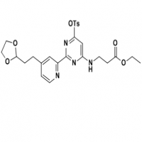 Ethyl 3-(2-(4-(2-(1,3-dioxolan-2-yl)ethyl)pyridin-2-yl)-6-(tosyloxy)pyrimidin-4-ylamino)propanoate