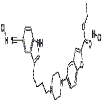 Ethyl 5-(4-(4-(5-cyano-1H-indol-3-yl)butyl)piperazin-1-yl)benzofuran-2-carboxylate (dihydrochloride)