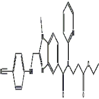 Ethyl 3-(2-(((4-cyanophenyl)amino)methyl)-1-methyl-N-(pyridin-2-yl)-1H-benzo[d]imidazole-5-carboxamido)propanoate