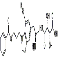 (R)-3-(5-(2-Aminopropyl)-7-cyanoindolin-1-yl)propyl benzoate (2R,3R)-2,3-dihydroxysuccinate