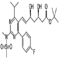 (+)-(3R, 5S)tert-butyl 7-[4-(4-fluorophenyl)-6-isopropyl-2-(N-methyl-N-methylsulphonylamino)-pyrimidine-5-yl]-3, 5-dihydroxy-6(E)-heptenate  