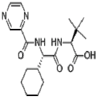 (S)-2-((S)-2-cyclohexyl-2-[(pyrazine-2-carbonyl)-amino]-acetylamino)-3,3-dimethyl-butyric acid