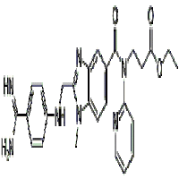 Ethyl 3-(2-(((4-carbamimidoylphenyl)amino)methyl)-1-methyl-N-(pyridin-2-yl)-1H-benzo[d]imidazole-5-carboxamido)propanoate