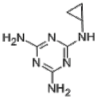 Cyromazine (N-clopropyl-1,3,5-triazine-2,4,6-triamine) 