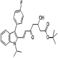 T-Butyl(E)-7-[3-(4-fluorophenyl)-1-methylethyl-indol-2-yl]-3-hydroxy-5-oxo-6-heptenoate