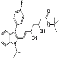 T-Butyl(E)-3, 5-dihydroxy-7-[3’-(4”-fluorophenyl)-1’-methylethyl-indol-2’-yl]-6-heptenoate