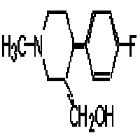 (-)trans-4R-(4-fluorophenyl)-3S-hydroxymethyl-1-methyl piperidine