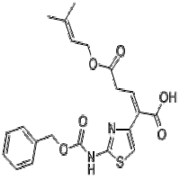 2-[2-[[(Phenylmethoxy)carbonyl]amino]-4-thiazolyl]-2-pentenedioic acid 5-(3-methyl-2-butenyl) ester