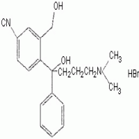 (-)-4-[4-(dimethylamino)-1-(4'-fluorophenyl)-1-(hydroxybutyl-3-(hydroxymethyl)) benzonitrile hydrobromic